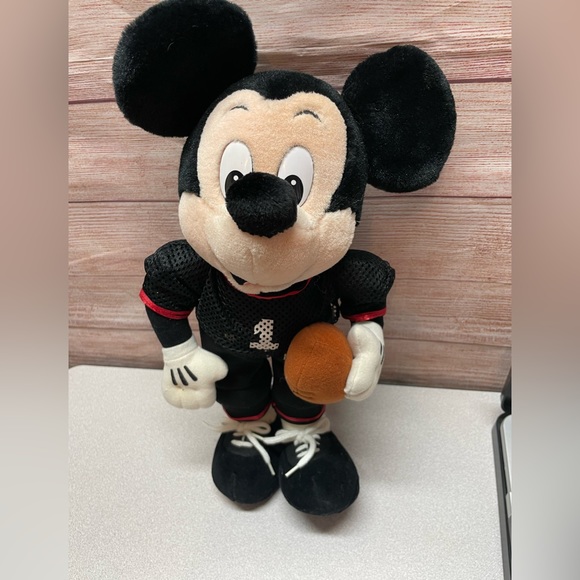 Walt Disney world Mickey Mouse Football Player Uniform Plush Toy stuff animal - Picture 3 of 11